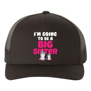 New I'm Going To Be A Big Sister Cute Unicorn Yupoong Adult 5-Panel Trucker Hat