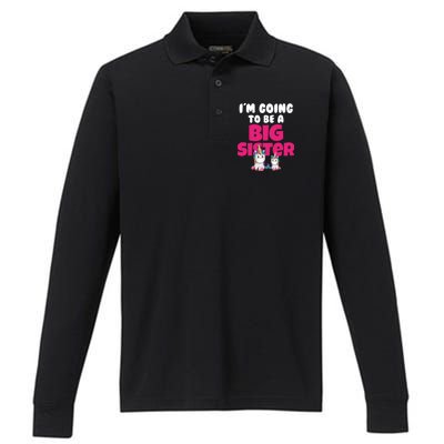 New I'm Going To Be A Big Sister Cute Unicorn Performance Long Sleeve Polo