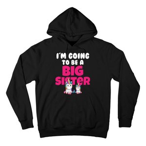 New I'm Going To Be A Big Sister Cute Unicorn Hoodie