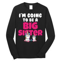 New I'm Going To Be A Big Sister Cute Unicorn Long Sleeve Shirt