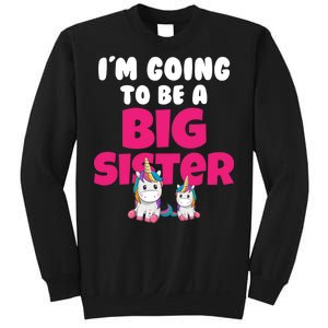 New I'm Going To Be A Big Sister Cute Unicorn Sweatshirt