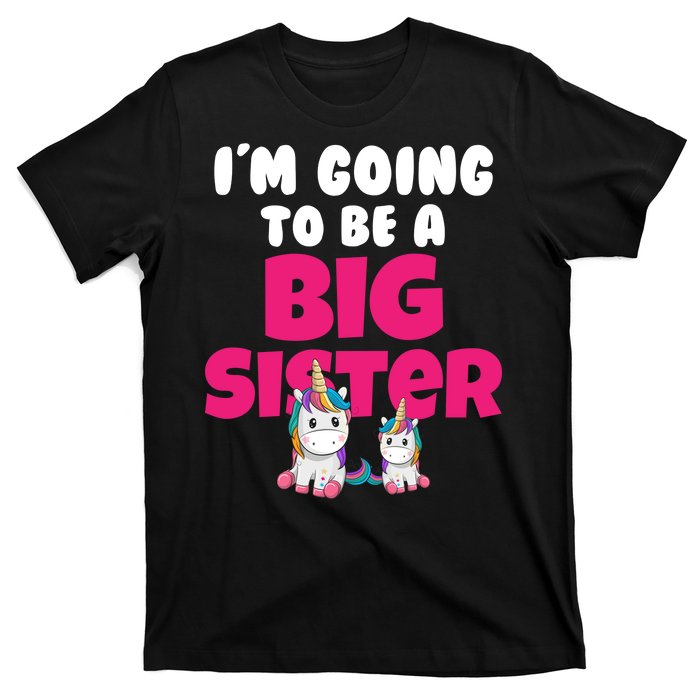 New I'm Going To Be A Big Sister Cute Unicorn T-Shirt