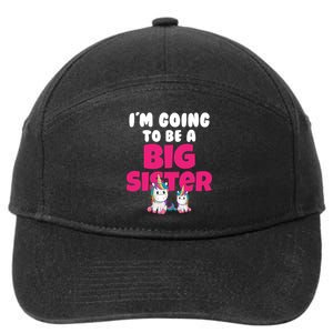 New I'm Going To Be A Big Sister Cute Unicorn 7-Panel Snapback Hat