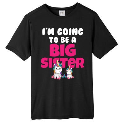 New I'm Going To Be A Big Sister Cute Unicorn Tall Fusion ChromaSoft Performance T-Shirt