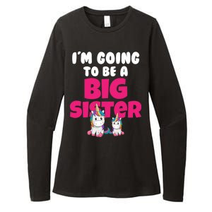 New I'm Going To Be A Big Sister Cute Unicorn Womens CVC Long Sleeve Shirt