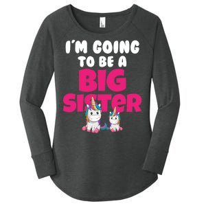 New I'm Going To Be A Big Sister Cute Unicorn Women's Perfect Tri Tunic Long Sleeve Shirt