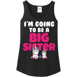 New I'm Going To Be A Big Sister Cute Unicorn Ladies Essential Tank