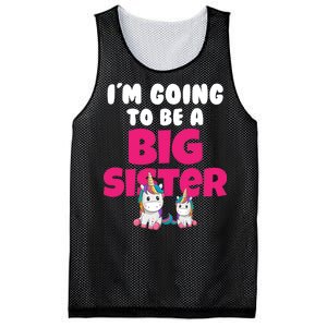 New I'm Going To Be A Big Sister Cute Unicorn Mesh Reversible Basketball Jersey Tank