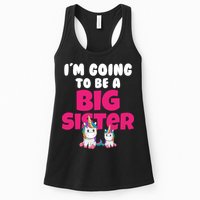 New I'm Going To Be A Big Sister Cute Unicorn Womens Tank Top