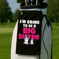 New I'm Going To Be A Big Sister Cute Unicorn Golf Towel