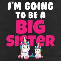 New I'm Going To Be A Big Sister Cute Unicorn Golf Towel