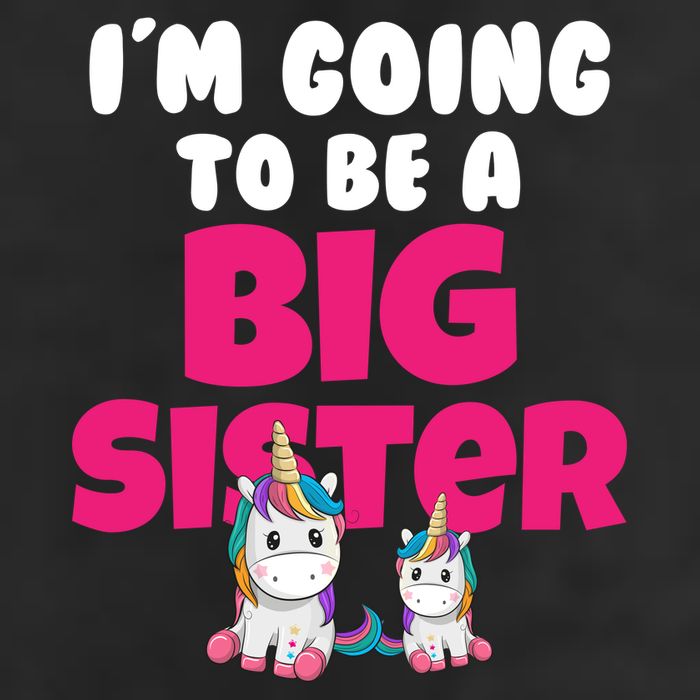 New I'm Going To Be A Big Sister Cute Unicorn Golf Towel