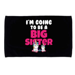 New I'm Going To Be A Big Sister Cute Unicorn Microfiber Hand Towel