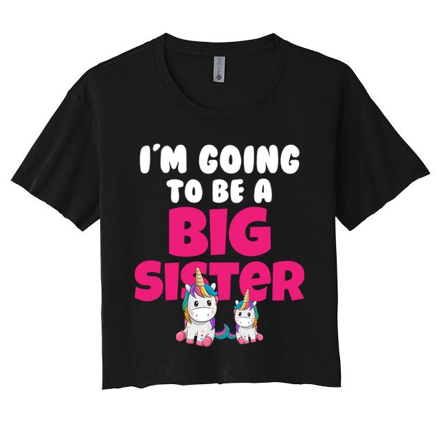 New I'm Going To Be A Big Sister Cute Unicorn Crop Top