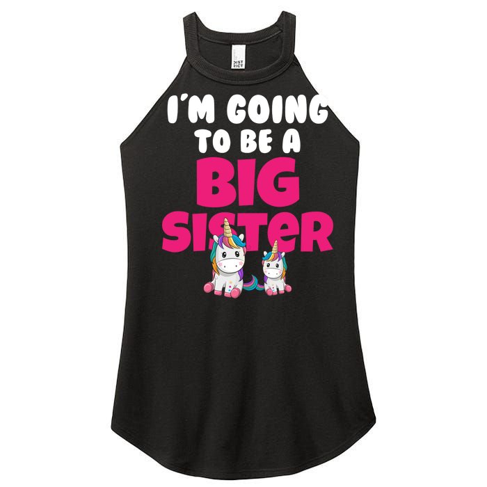 New I'm Going To Be A Big Sister Cute Unicorn Women's Perfect Tri Rocker Tank