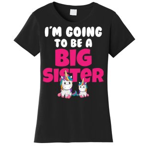 New I'm Going To Be A Big Sister Cute Unicorn Women's T-Shirt