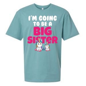 New I'm Going To Be A Big Sister Cute Unicorn Sueded Cloud Jersey T-Shirt