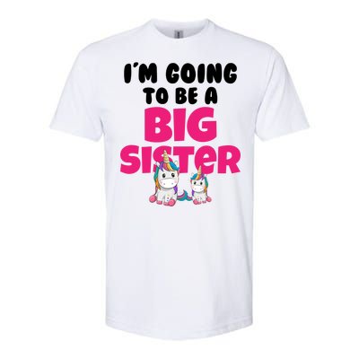 New I'm Going To Be A Big Sister Cute Unicorn Softstyle® CVC T-Shirt