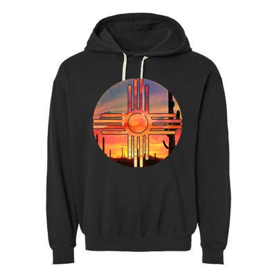 New Mexico Desert Sunset Garment-Dyed Fleece Hoodie