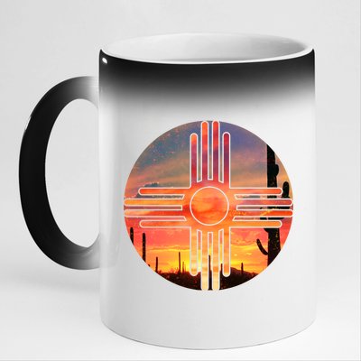 New Mexico Desert Sunset 11oz Black Color Changing Mug