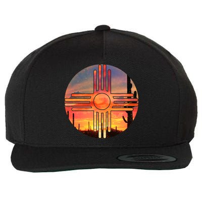 New Mexico Desert Sunset Wool Snapback Cap