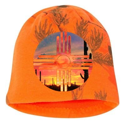 New Mexico Desert Sunset Kati - Camo Knit Beanie