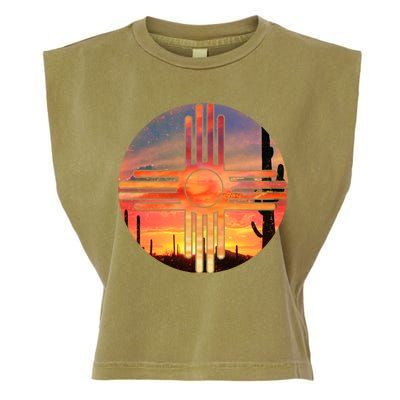 New Mexico Desert Sunset Garment-Dyed Women's Muscle Tee