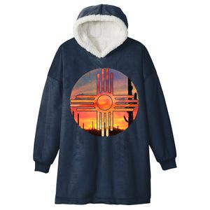 New Mexico Desert Sunset Hooded Wearable Blanket