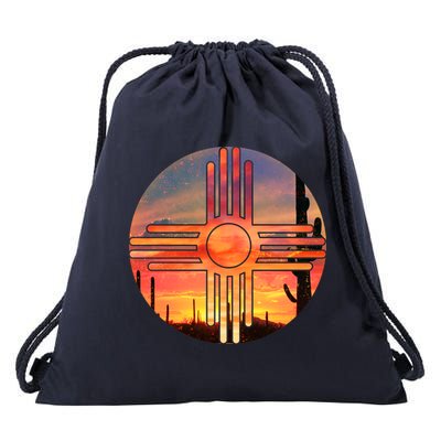 New Mexico Desert Sunset Drawstring Bag