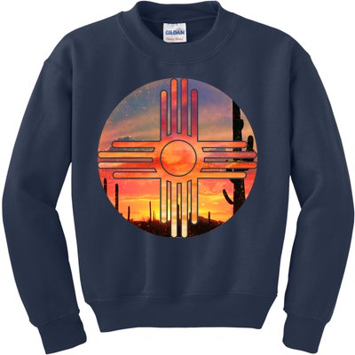 New Mexico Desert Sunset Kids Sweatshirt