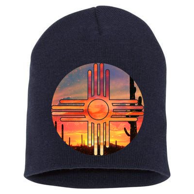 New Mexico Desert Sunset Short Acrylic Beanie