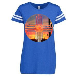 New Mexico Desert Sunset Enza Ladies Jersey Football T-Shirt