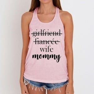 New Mommy Girlfriend Wife Fiancee  Women's Knotted Racerback Tank