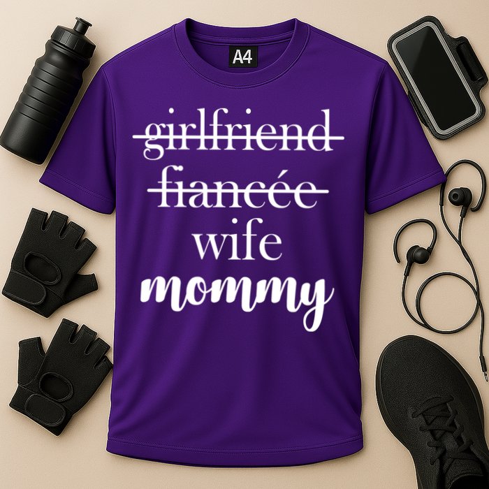 New Mommy Girlfriend Wife Fiancee  Cooling Performance Crew T-Shirt