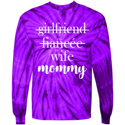 New Mommy Girlfriend Wife Fiancee  Tie-Dye Long Sleeve Shirt