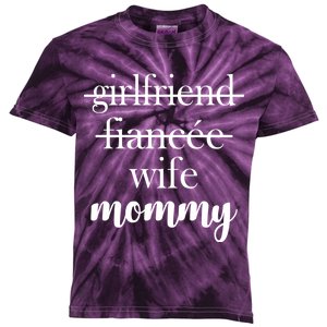 New Mommy Girlfriend Wife Fiancee  Kids Tie-Dye T-Shirt