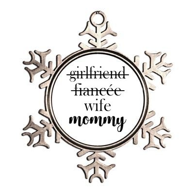 New Mommy Girlfriend Wife Fiancee  Metallic Star Ornament