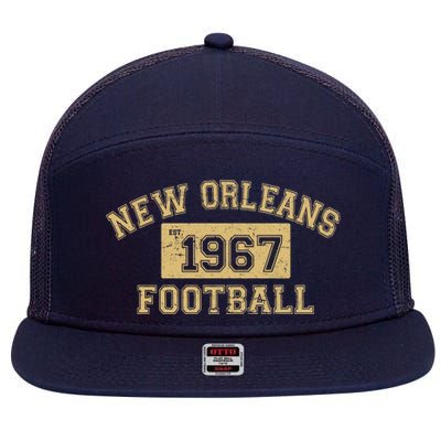 New Orleans Football Establish 1967 7 Panel Mesh Trucker Snapback Hat