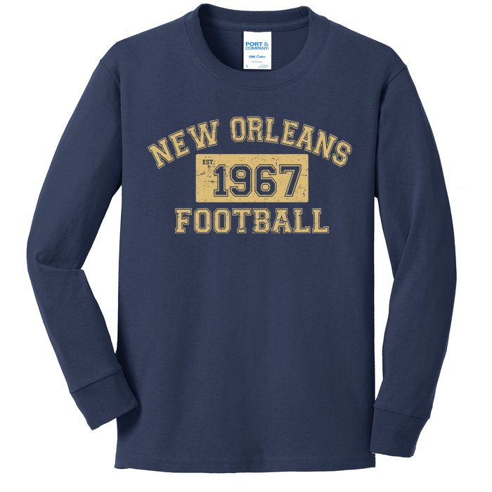 New Orleans Football Establish 1967 Kids Long Sleeve Shirt