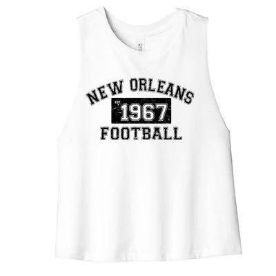 New Orleans Football Establish 1967 Women's Racerback Cropped Tank