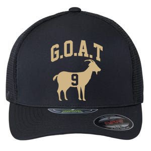 New Orleans Football No 9 GOAT Flexfit Unipanel Trucker Cap