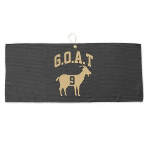 New Orleans Football No 9 GOAT Large Microfiber Waffle Golf Towel