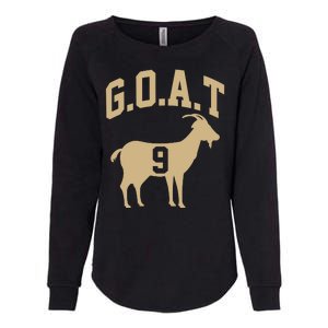 New Orleans Football No 9 GOAT Womens California Wash Sweatshirt