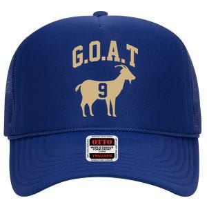 New Orleans Football No 9 GOAT High Crown Mesh Back Trucker Hat