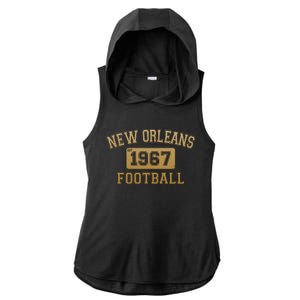 New Orleans LA Football Est 1967 Classic Logo Ladies PosiCharge Tri-Blend Wicking Draft Hoodie Tank