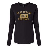 New Orleans LA Football Est 1967 Classic Logo Womens Cotton Relaxed Long Sleeve T-Shirt