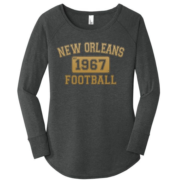 New Orleans LA Football Est 1967 Classic Logo Women's Perfect Tri Tunic Long Sleeve Shirt