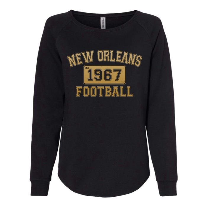 New Orleans LA Football Est 1967 Classic Logo Womens California Wash Sweatshirt