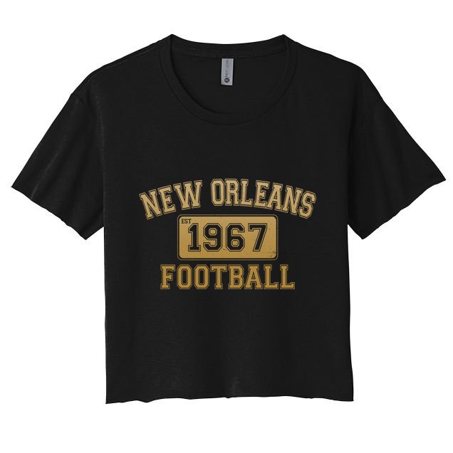 New Orleans LA Football Est 1967 Classic Logo Crop Top