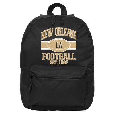 New Orleans LA Football Vintage Sports Logo 16 in Basic Backpack